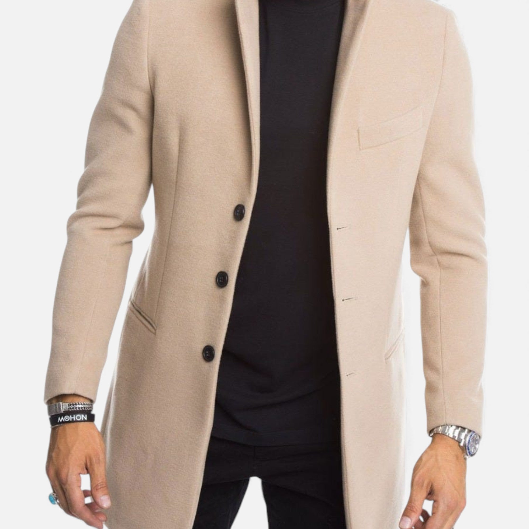 Clivou | Manteau Homme à Boutonnage Simple