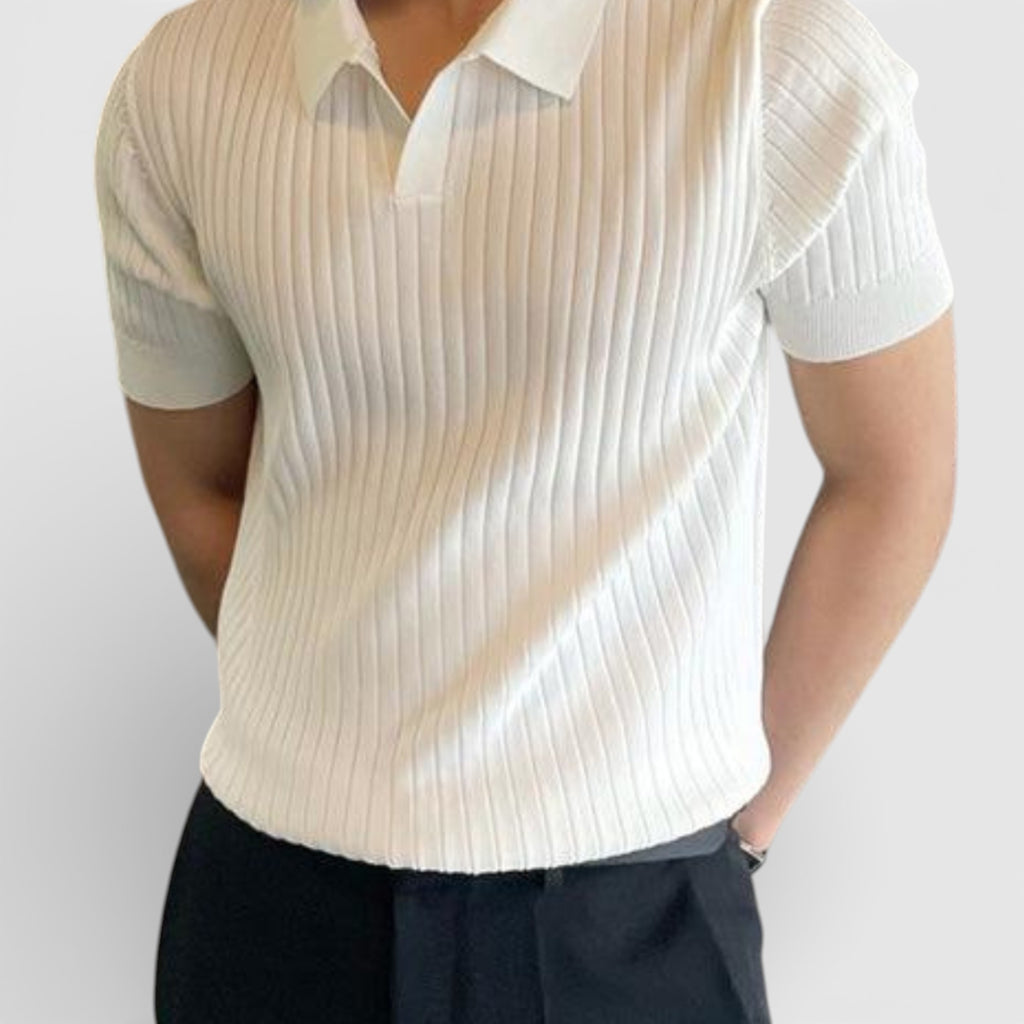 Clivou | Polo Homme Slim Côtelé en Coton Raffiné