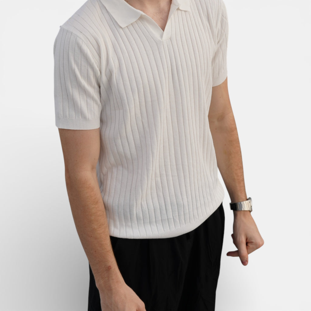 Clivou | Polo Homme Slim Côtelé en Coton Raffiné