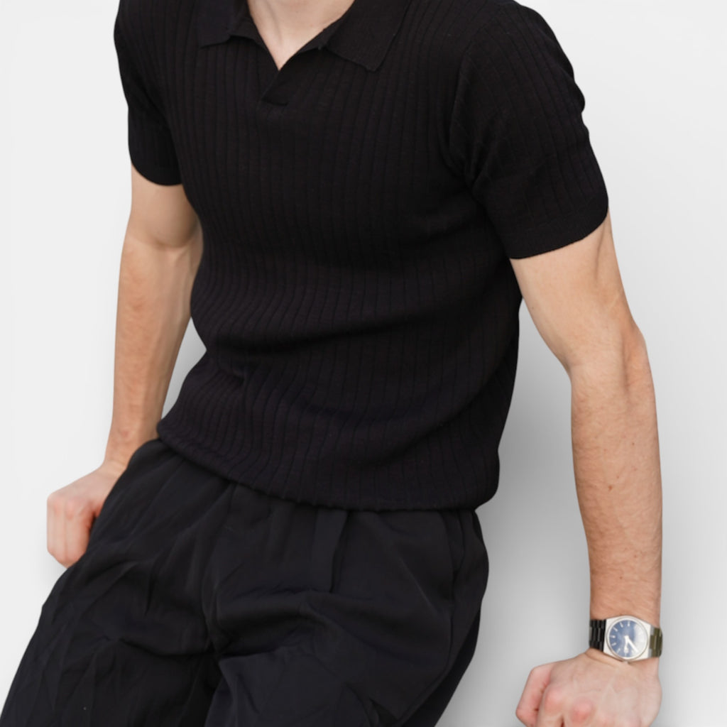 Clivou | Polo Homme Slim Côtelé en Coton Raffiné