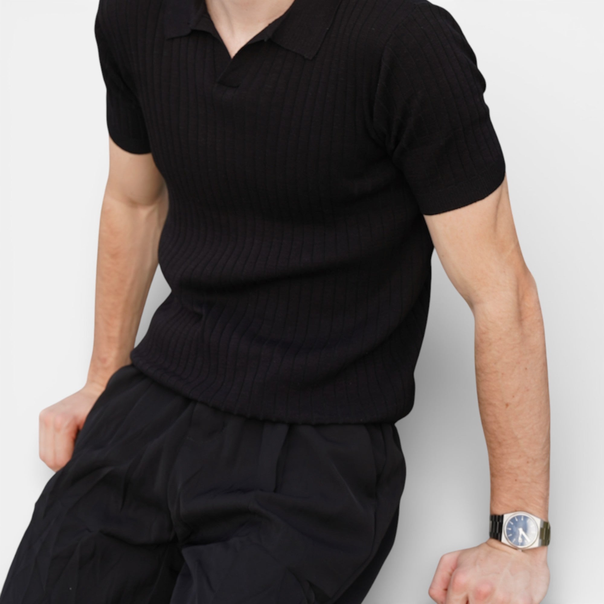 Clivou | Polo Homme Slim Côtelé en Coton Raffiné