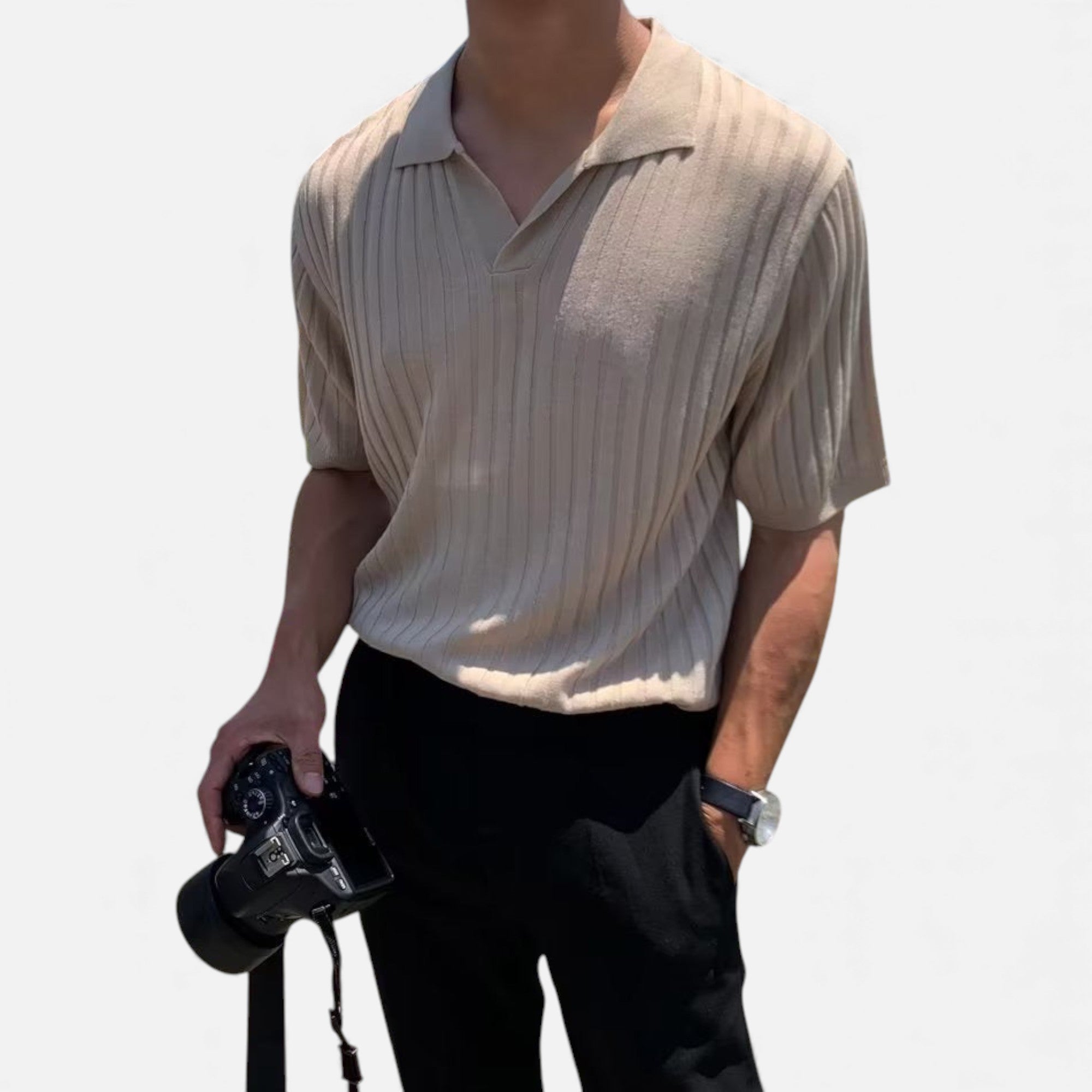 Clivou | Polo Homme Tricoté Structure Verticale