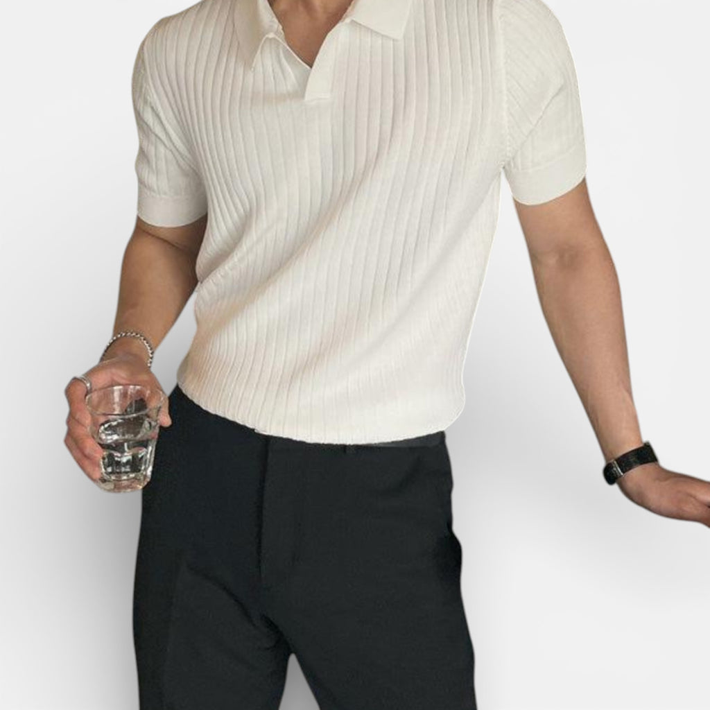 Clivou | Polo Homme Slim Côtelé en Coton Raffiné