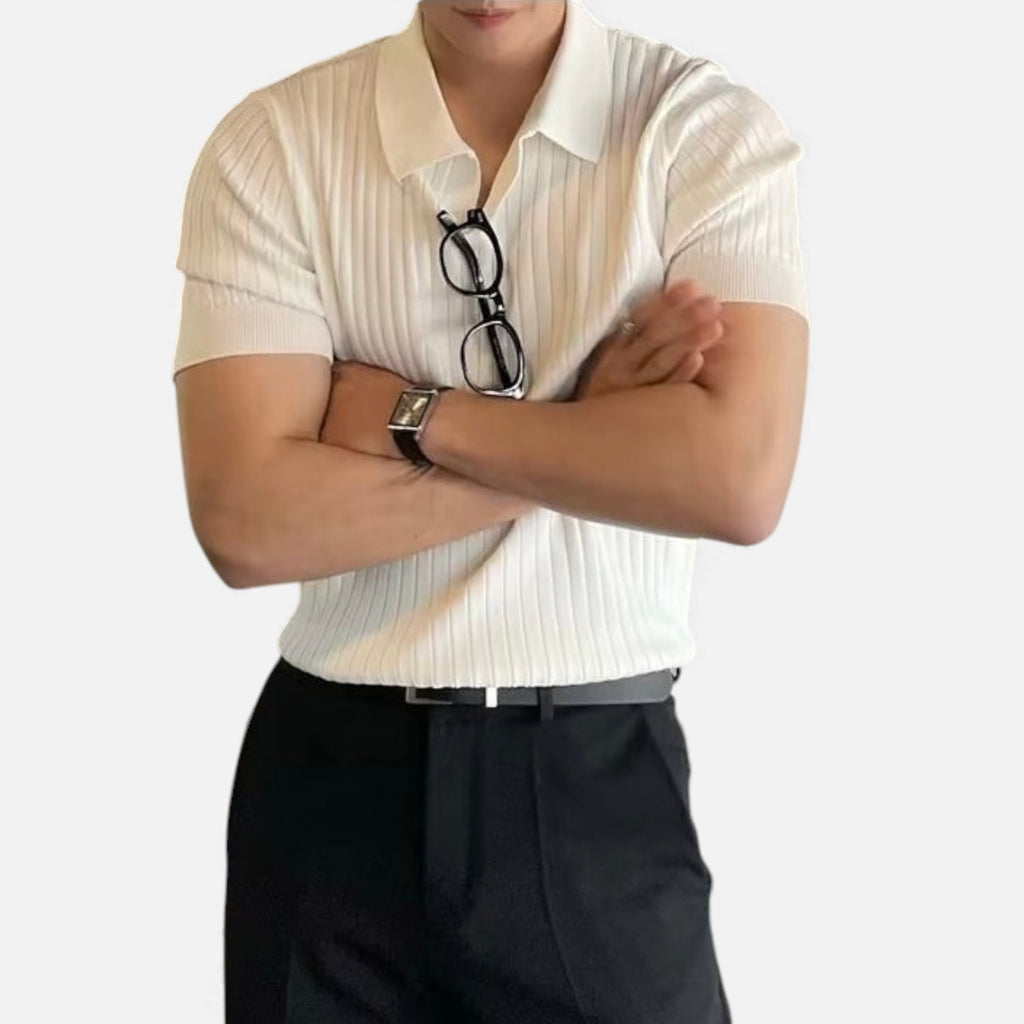 Clivou | Polo Homme Tricoté Structure Verticale