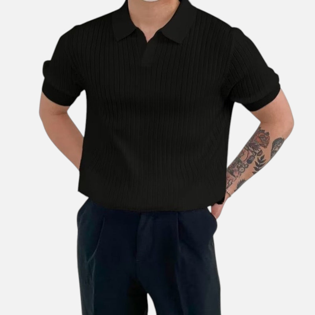 Clivou | Polo Homme Tricoté Structure Verticale