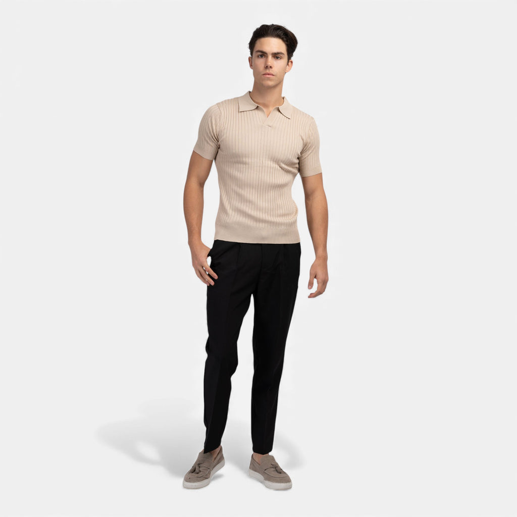Clivou | Polo Homme Tricoté Structure Verticale