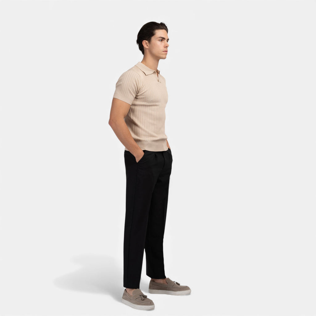 Clivou | Polo Homme Tricoté Structure Verticale