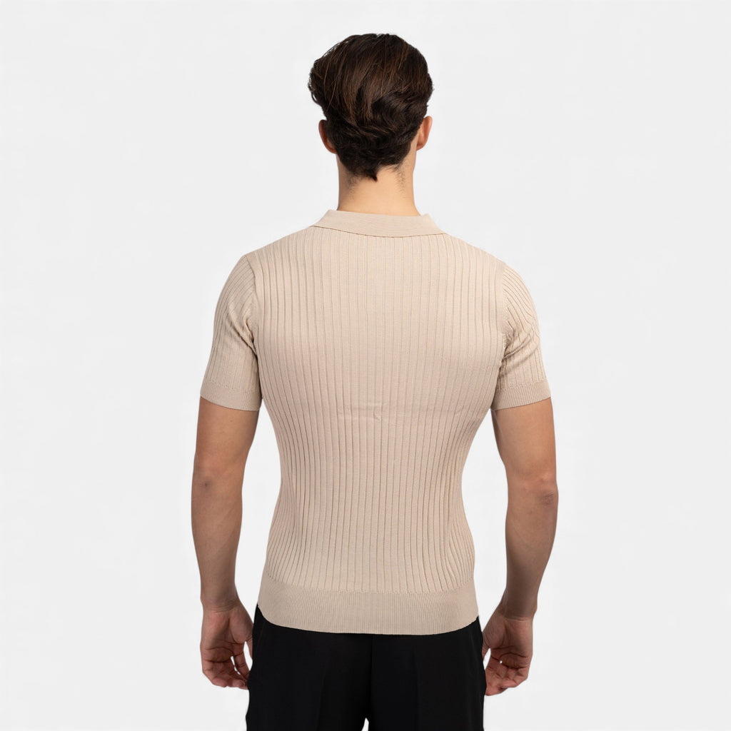 Clivou | Polo Homme Tricoté Structure Verticale