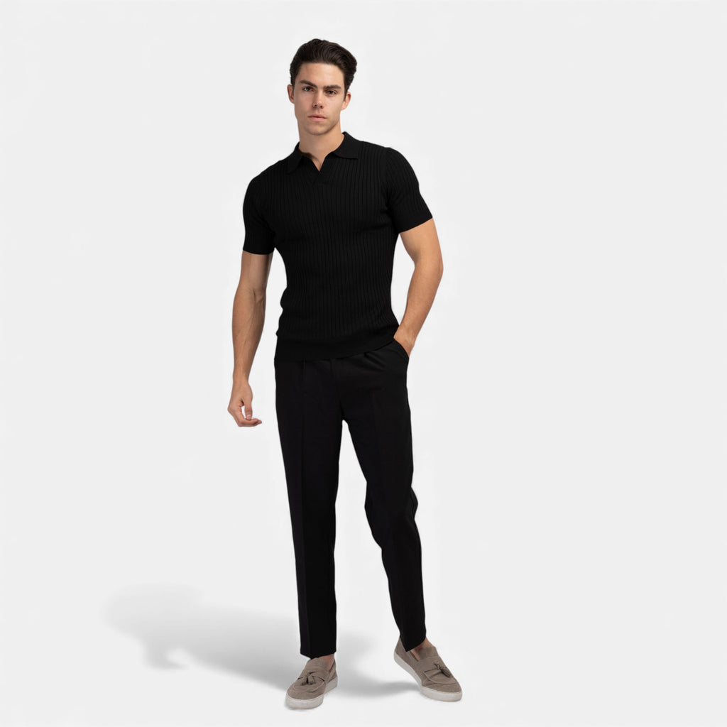 Clivou | Polo Homme Tricoté Structure Verticale