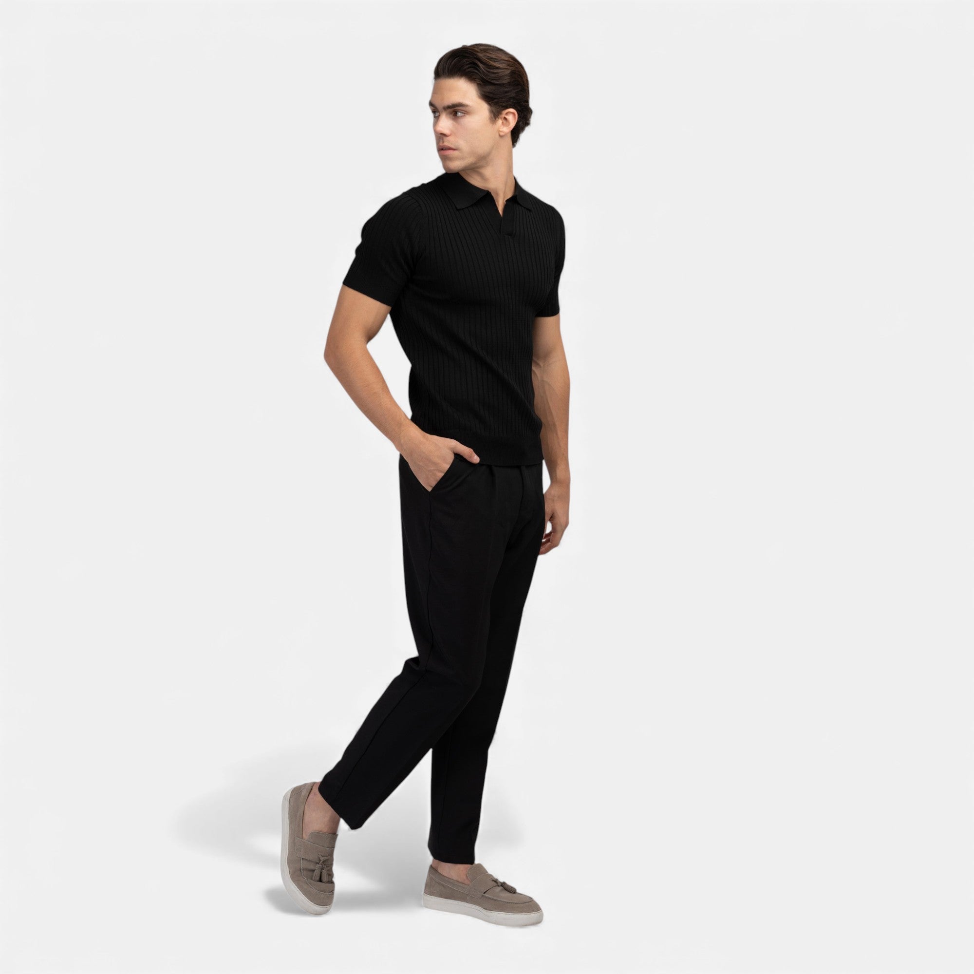 Clivou | Polo Homme Tricoté Structure Verticale
