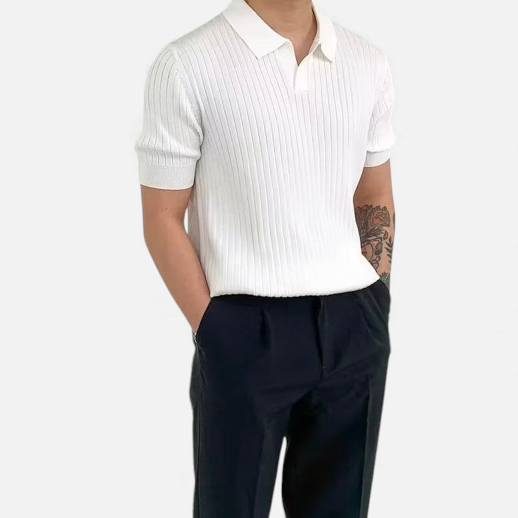 Clivou | Polo Homme Tricoté Structure Verticale