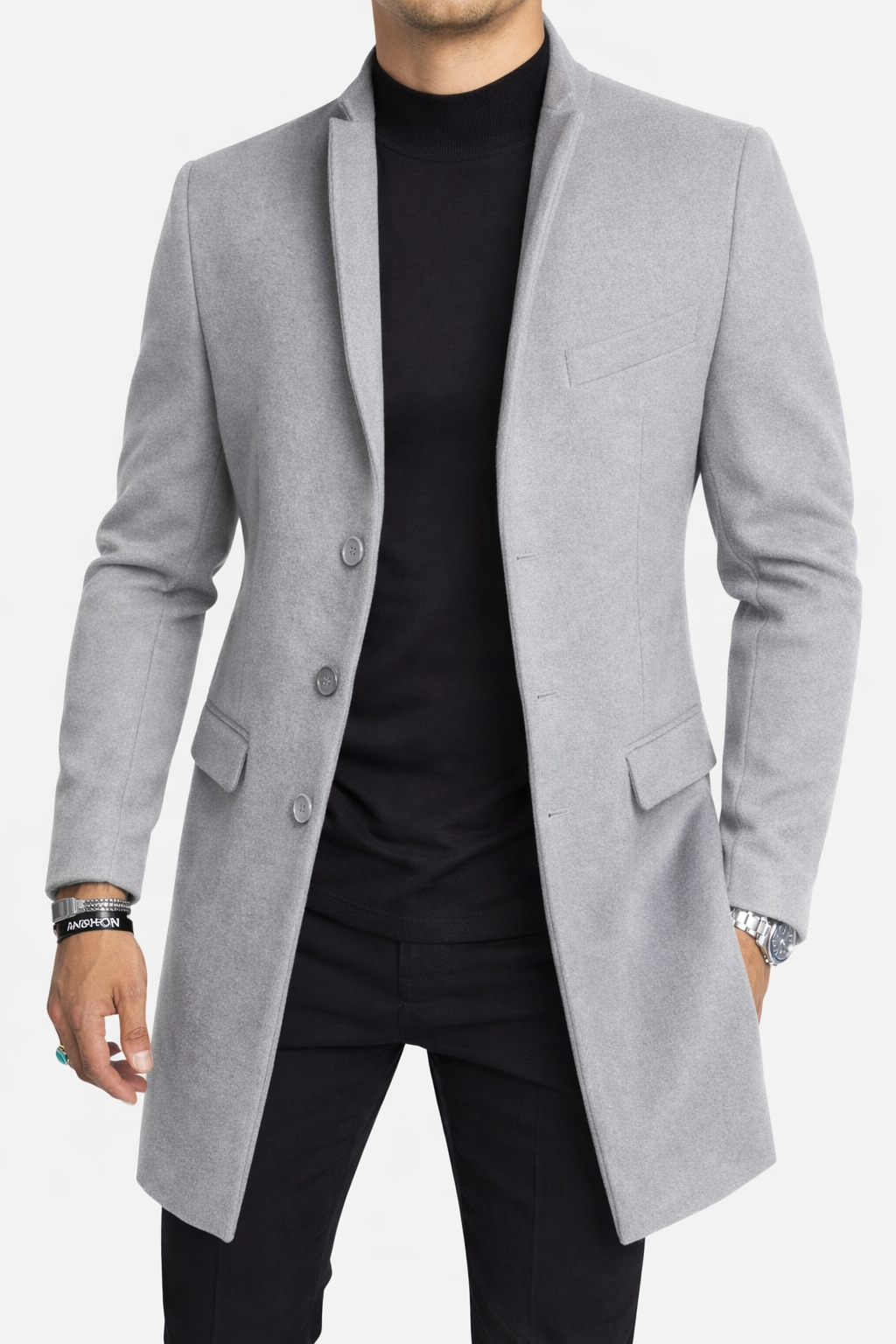 Clivou | Manteau Homme à Boutonnage Simple