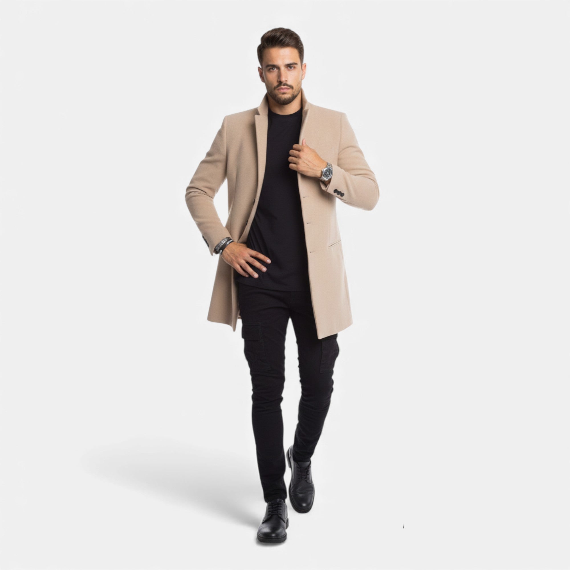 Clivou | Manteau Homme à Boutonnage Simple