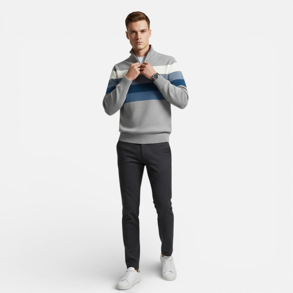 Clivou | Pull rayé Homme – Coton Riviera