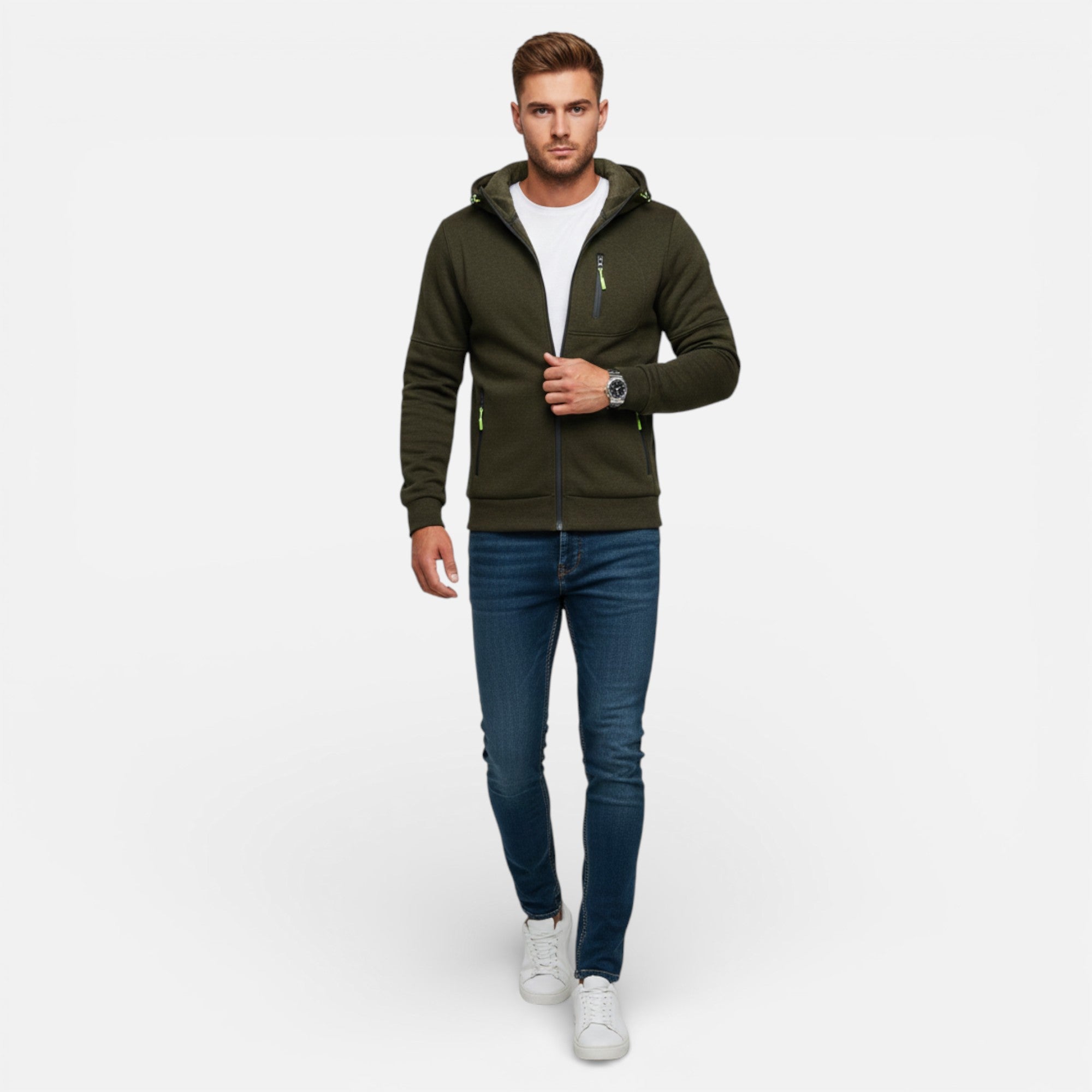 Clivou | Veste Homme à Capuche Zippée Héritage