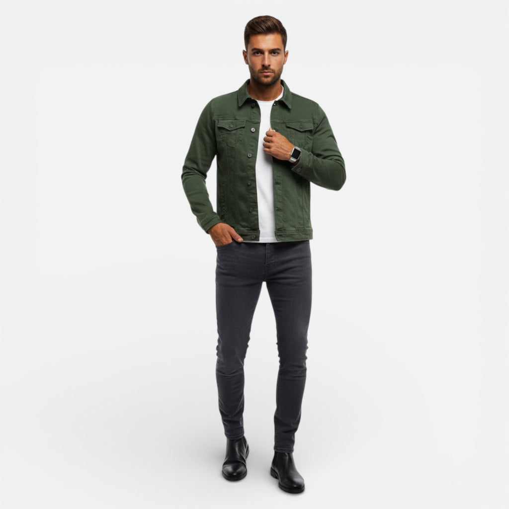 Clivou | Veste Homme Denim Droite