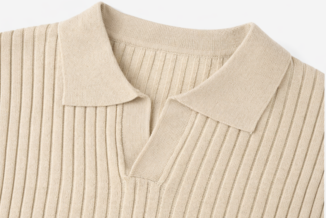 Clivou | Polo Homme Tricoté Structure Verticale