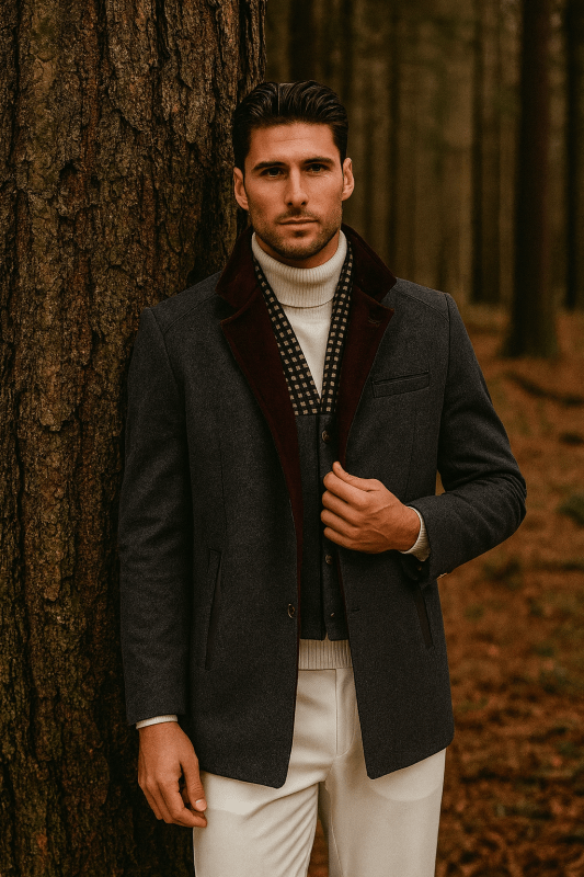 Clivou | Manteau Homme Mi-Long