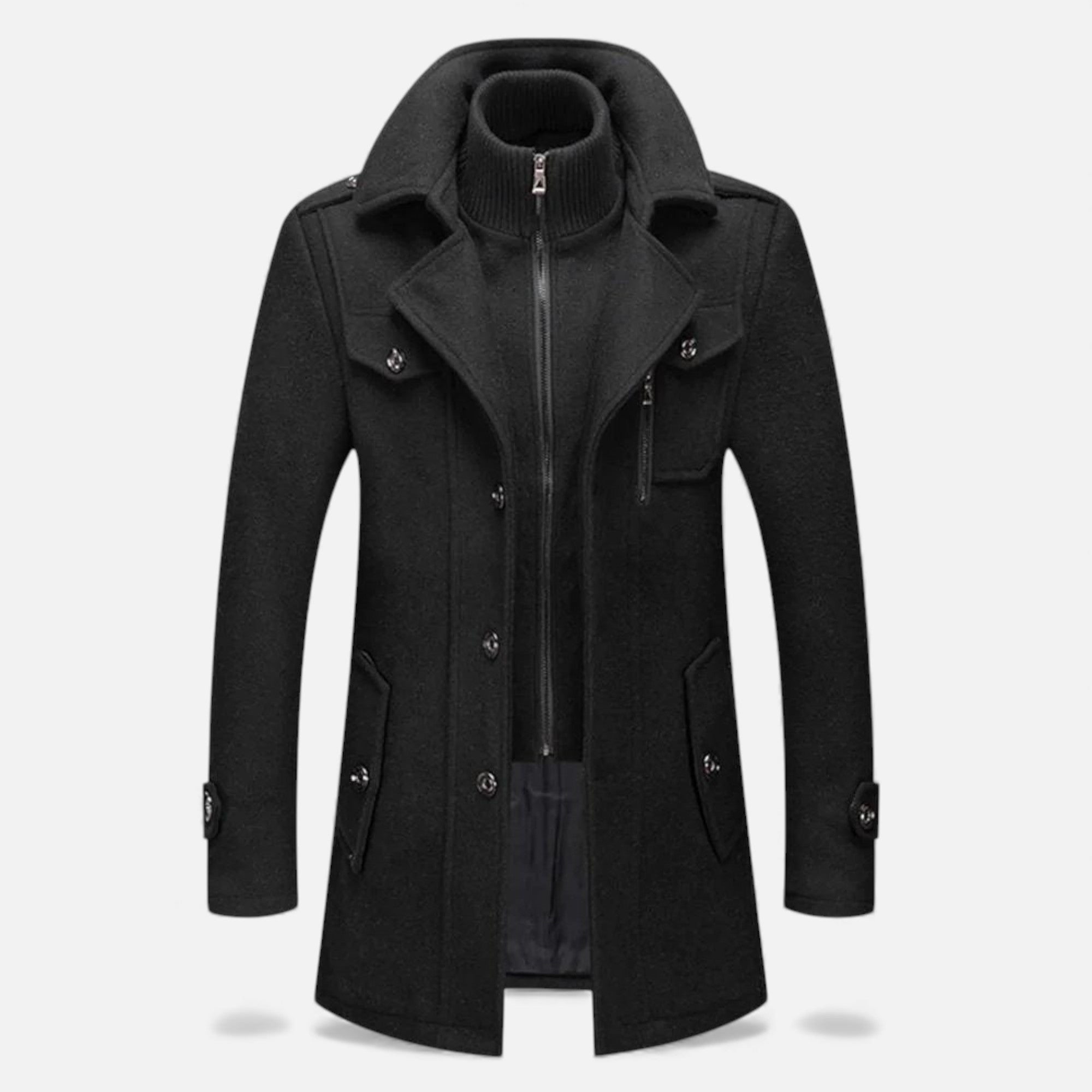 Clivou | Manteau Homme en Laine Deux-Pièces