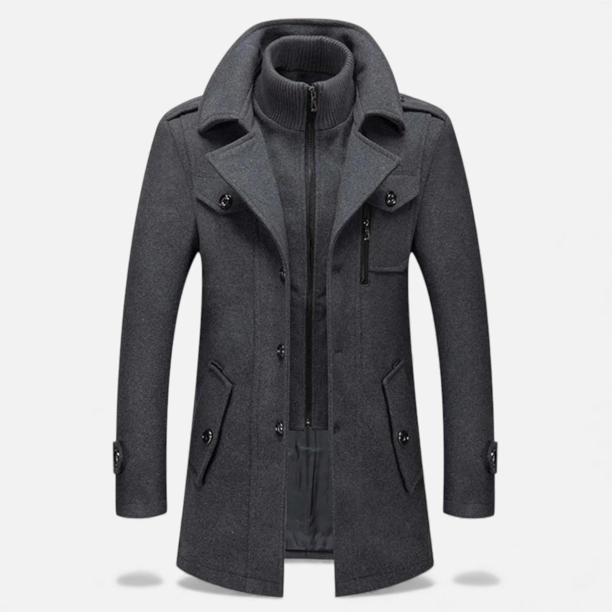 Clivou | Manteau Homme en Laine Deux-Pièces