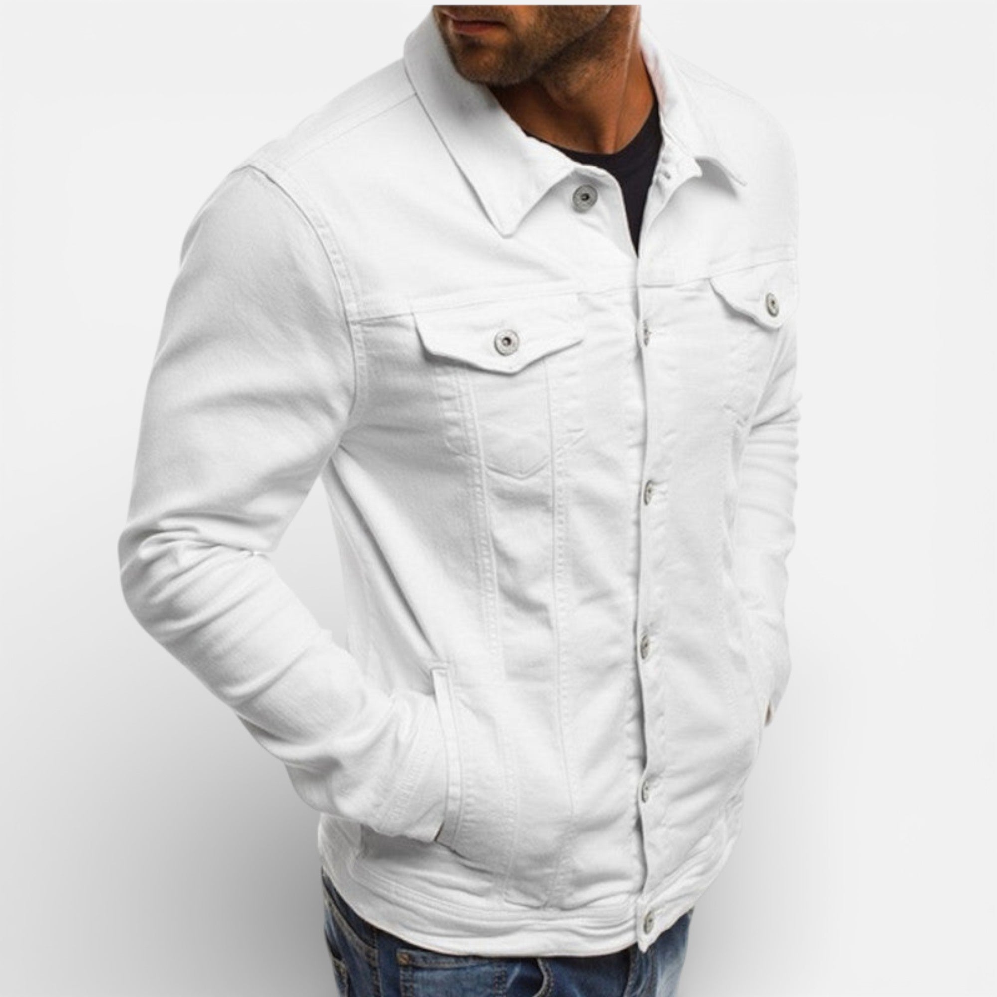 Clivou | Veste Homme Denim Droite