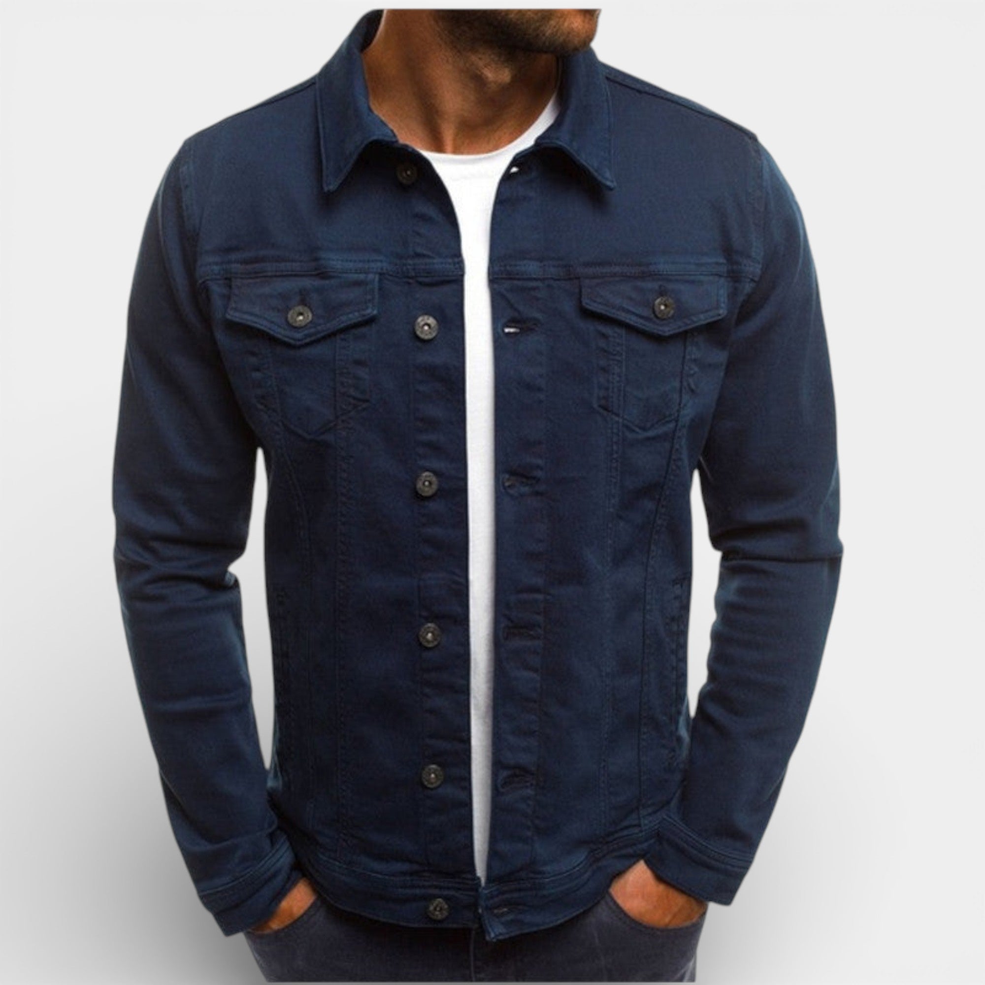 Clivou | Veste Homme Denim Droite