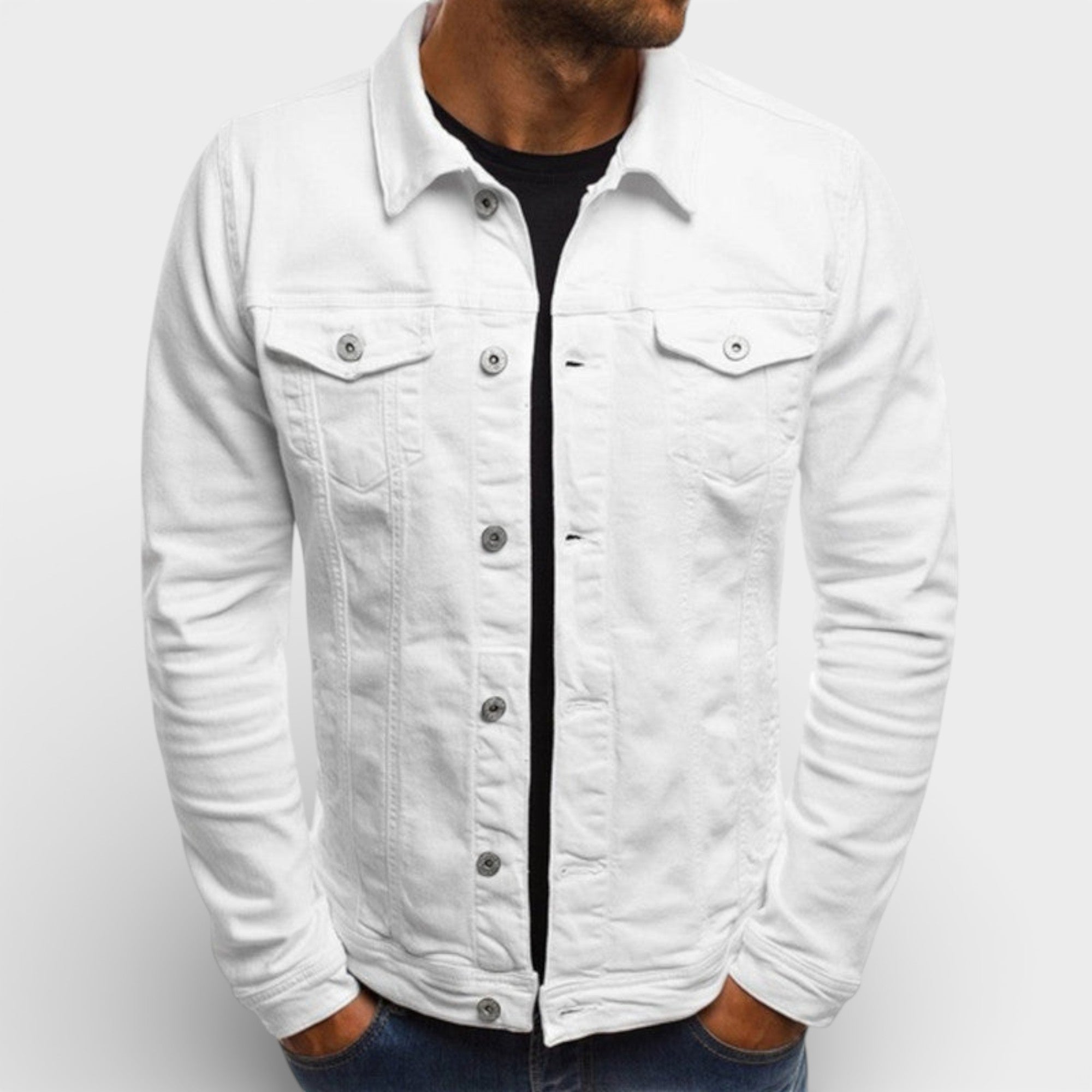 Clivou | Veste Homme Denim Droite