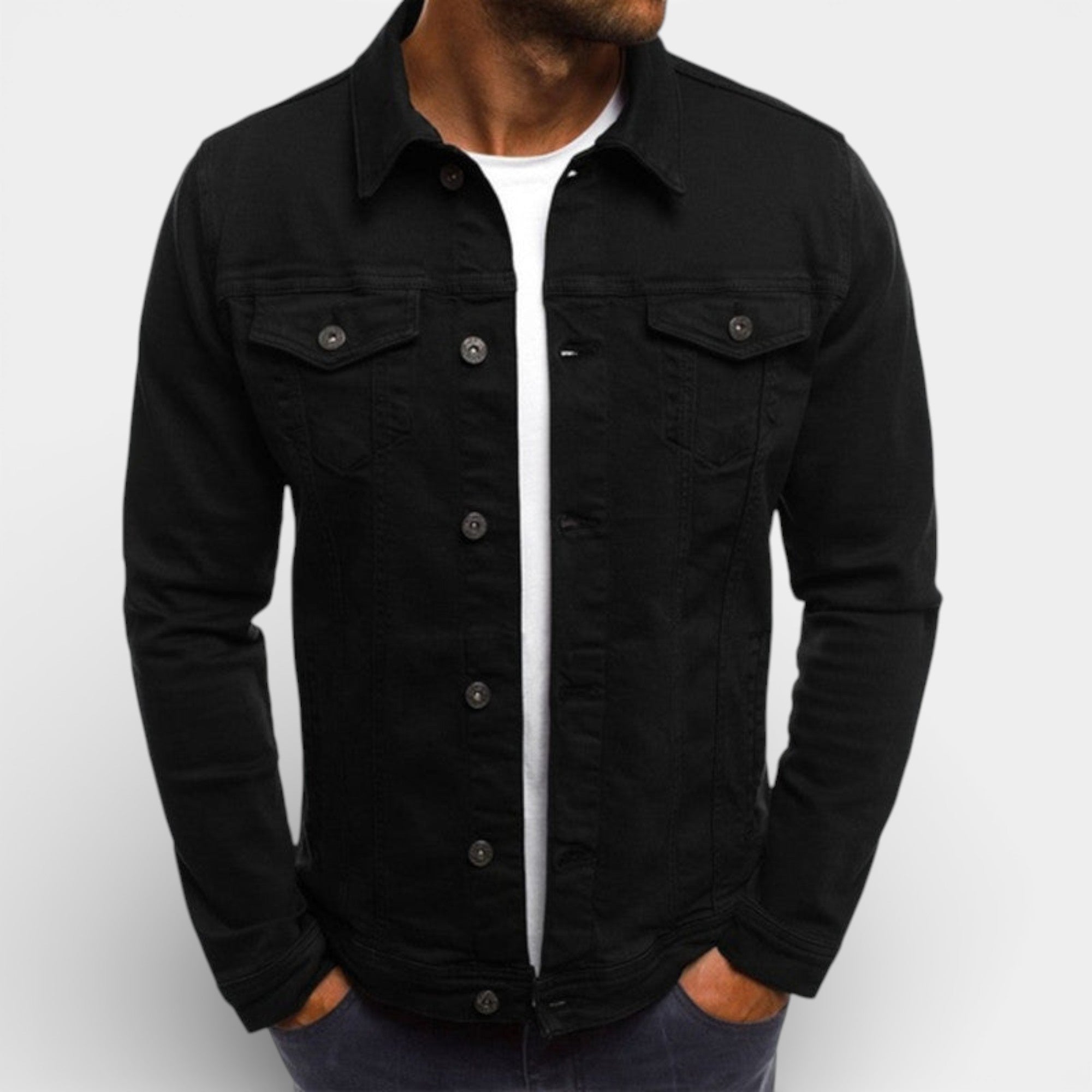 Clivou | Veste Homme Denim Droite